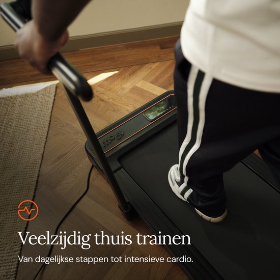 Moov Run Loopband Inklapbaar - Walking Pad – Opvouwbare Wandelband - Treadmill 1-14 km/u – Incl. Accessoires