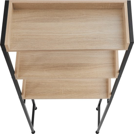 tectake Badkamerrek Seattle 67 x 25 x 165,5 cm Industrieel licht hout, eiken Sonoma - 404864