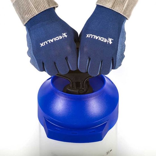 Edialux Coral 5 L druksproeier, drukspuit voor reiniging, ontsmetting en tuinwerkzaamheden, geschikt voor bleekwater, schoonmaakazijn herbiciden, bruine zeep, soda, verwisselbare onderdelen