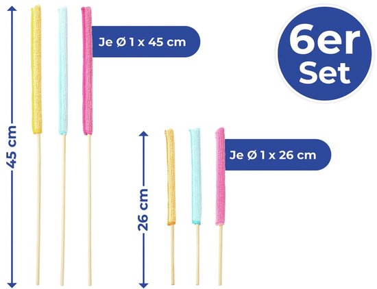 Maximex Microfiber Gap Cleaner Set 6-delig - 6 stuks - 1 x 45 x 1 cm