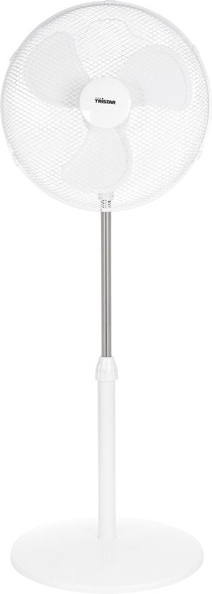 Tristar Voetventilator – 85–120 cm Verstelbaar – 85° Oscillerend – 3 Snelheden – VE‑5757 – Wit