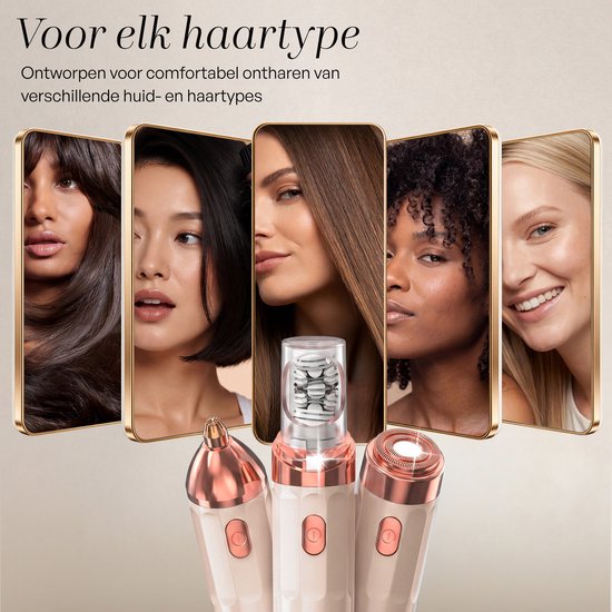 Sansbeauté 3 in 1 Epilator voor Vrouwen PocketPRO met Travel Bag - Epileerapparaat Dames - Epilator - Gezichtsepilator Vrouw - Gezichtsontharing Dames - Epilator Gezicht - Epilator Dames - Gezichtsepilator dames - Oplaadbaar - Rosé Roze
