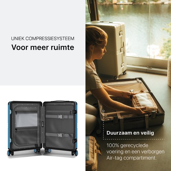 ONYX Hybrid Pro Handbagage Koffer 35L – Makrolon Polycarbonaat & Aluminium – TSA – 55 x 35 x 21 cm
