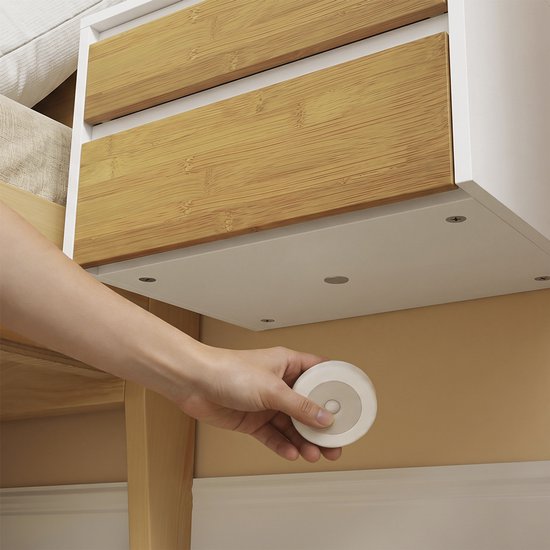 SoBuy FBT175-E-WN - Nachtkastje - Wit - 2 Laden - Push-to-Open - 40x29x25 cm | FBT175-E-WN