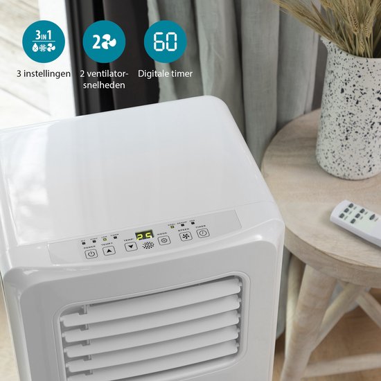 Tristar Mobiele Airco - 3-in-1 - Ventilator - Ontvochtiger - 9000 BTU - 34 m² - Wit