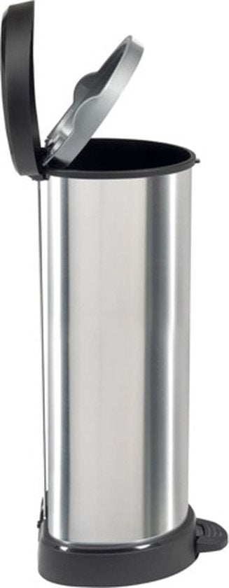 Curver Decobin - Prullenbak - 40 liter - Zilver Metallic