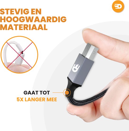 Drivv. Premium Printerkabel USB 2.0 naar USB B Kabel - Printerkabel 2 meter