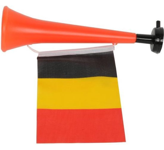 Hoorn met Belgische Vlag 28 cm – Supporters Toeter België Fans