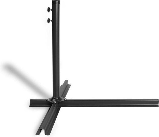 909 OUTDOOR Hangende parasol in donkergroen 2.5 m hoog, Tuinparasol met stalenframe en hoes, Parasol met zwengelgreep en kantelfunctie, Diameter 300 cm