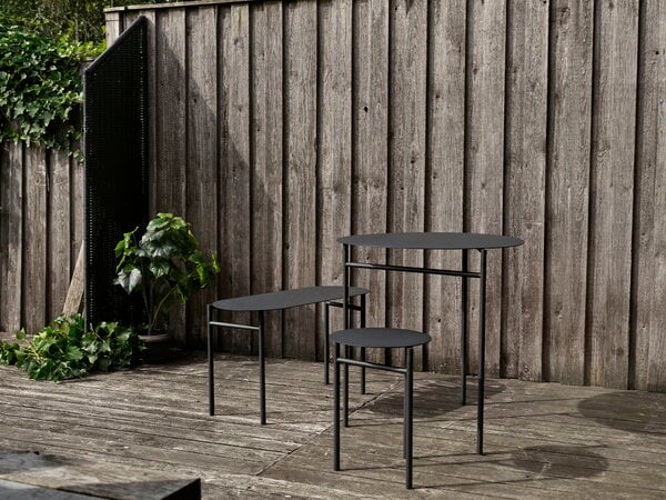 Zone Denmark Disc Bijzettafel – Opvouwbaar – Zwart – Ø 70 x 72 cm