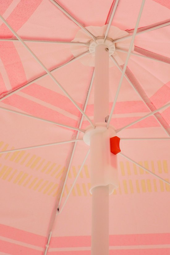 Mica Decorations Stripe Strandparasol - H180 x Ø160 cm - Lichtroze