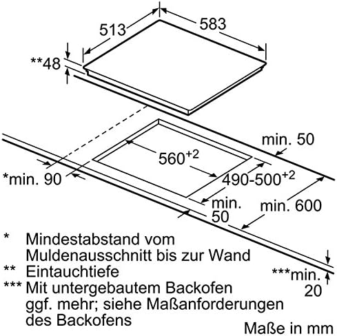 Siemens ET645HN17E Keramische Kookplaat – 4 Zones – Braadzone – 7500W – 56 cm Nis