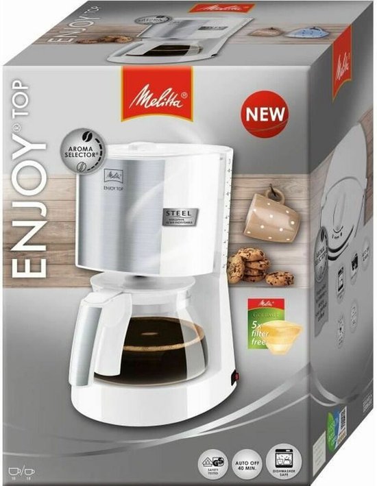 Melitta Enjoy II Top Koffiezetapparaat 1000W Wit