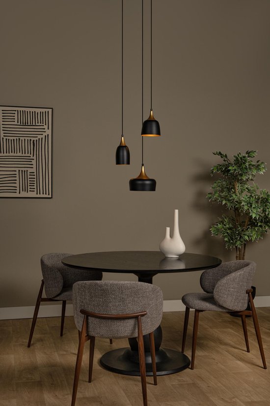 Lucide CHAYANNE - Hanglamp - Ø 30 cm - 3xE14 - Zwart