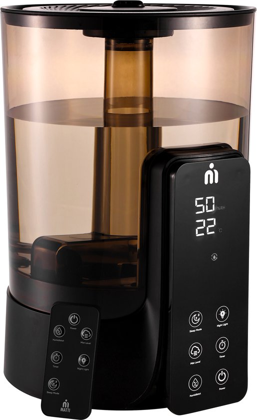 MATTI® - Luchtbevochtiger - Luchtbevochtigers 6L - Humidifier - Koele & Warme Mist - Ultrasoon