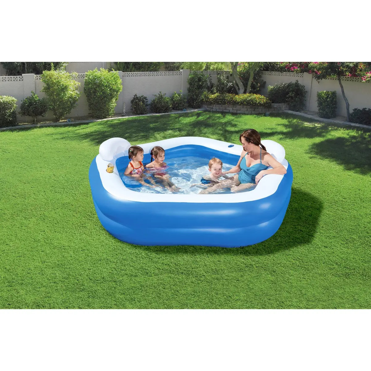 Bestway Opblaasbaar Gezinszwembad Backyard Oasis - 213 x 206 x 69 cm