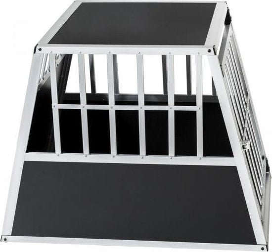 Tectake Single Hondenbench - Zwart/Zilver - 90 x 66 x 69,5 cm