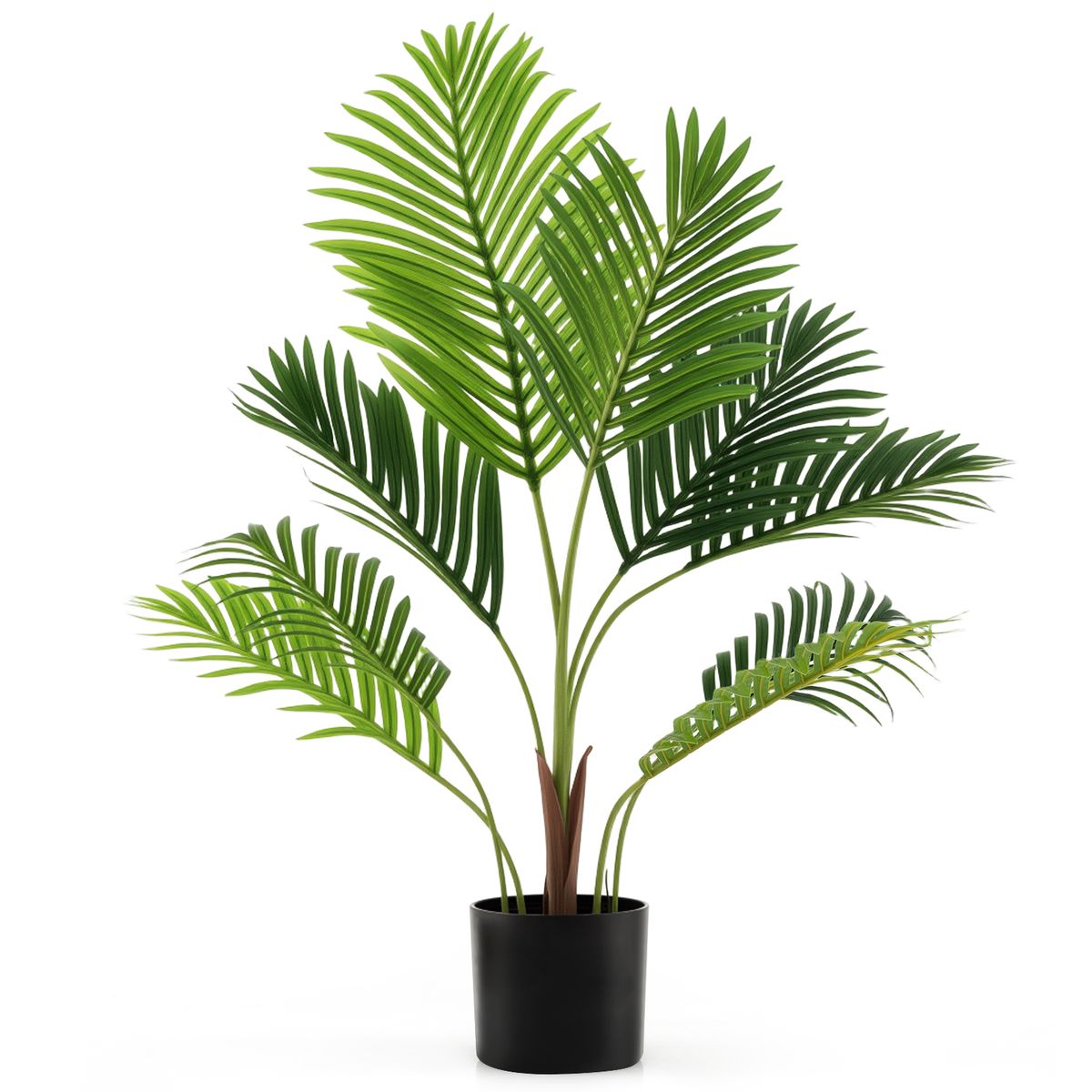 Coast Kunstmatige Areca Palm Set - 2 stuks - levensecht - onderhoudsvrij - groen - 90 cm