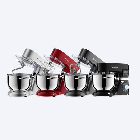 KitchenBrothers Keukenmachine KB790 - Display en Timer - 6L - 1400W - Zwart