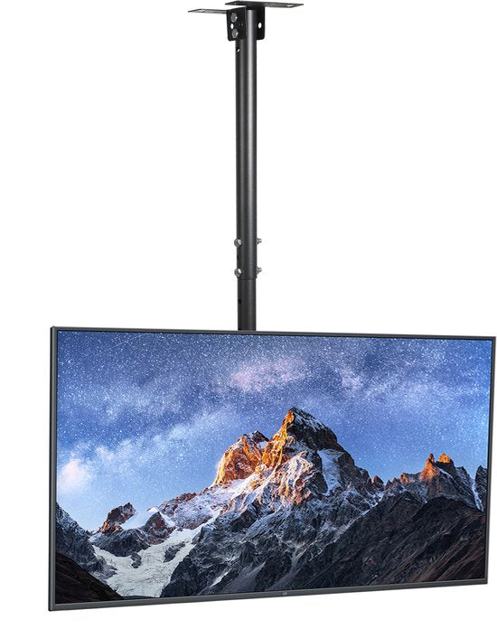 TV Beugel - voor Plafond of Schuin Dak - 32" t/m 65" - Draaibaar & Kantelbaar - Max 30KG - Zwart - van Faas