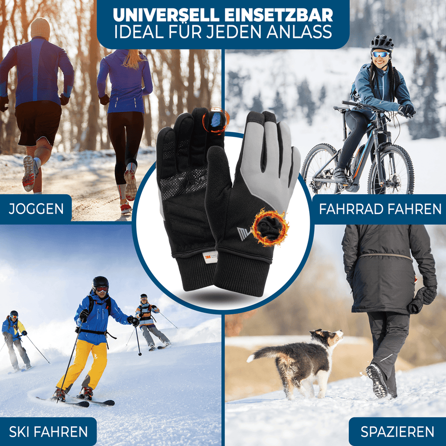 MIVELO THERMO-FIT Winterhandschoenen - Thermisch Fleece & 3M Thinsulate - Unisex - Maat S