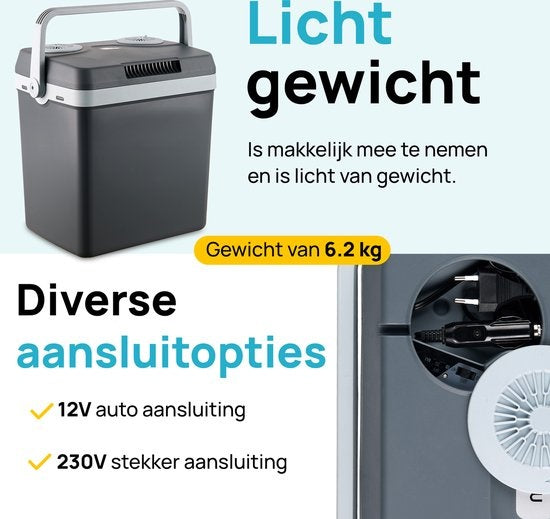 MOA Elektrische Koelbox - Coolbox - Met Verwarmingsfunctie - 12V en 230V - 32Liter - ECW32