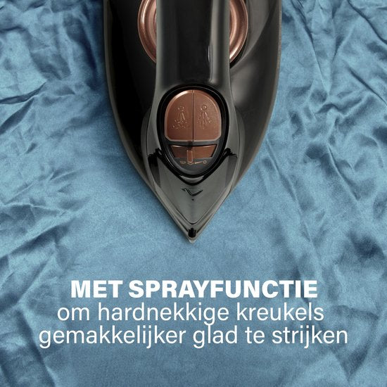 Princess 322890 Stoomstrijkijzer - 2600W - Keramische strijkzool - Verticaal strijken - Zelfreinigend - 220ml watertank - Snel warm - druppelstop