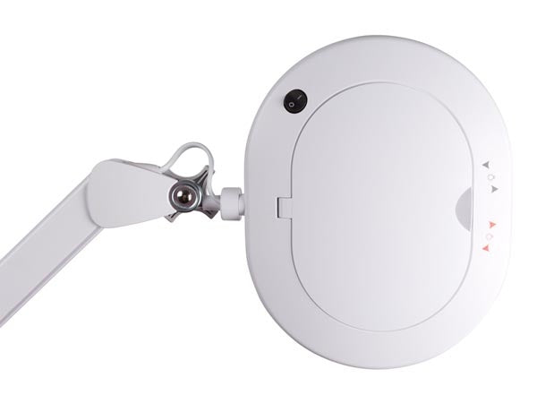 Velleman Ledloeplamp met klem, zwenkarm, aan/uit-schakelaar en dimfunctie, 60 leds, vergroting 2.25x, voor kinderen, volwassenen, senioren, lezen, diamond painting, hobby, werken, wit