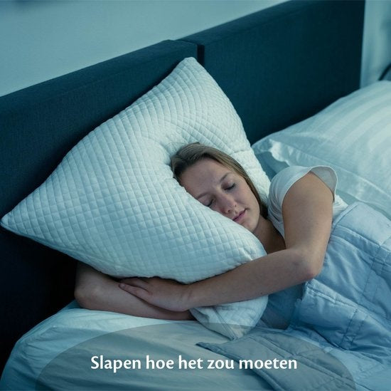 EL-Life Hoofdkussen Nekklachten - 60 x 70cm - Bamboe kussen - Traagschuim / Memory Foam vulling - Ergonomisch en Orthopedisch - Inclusief kussensloop