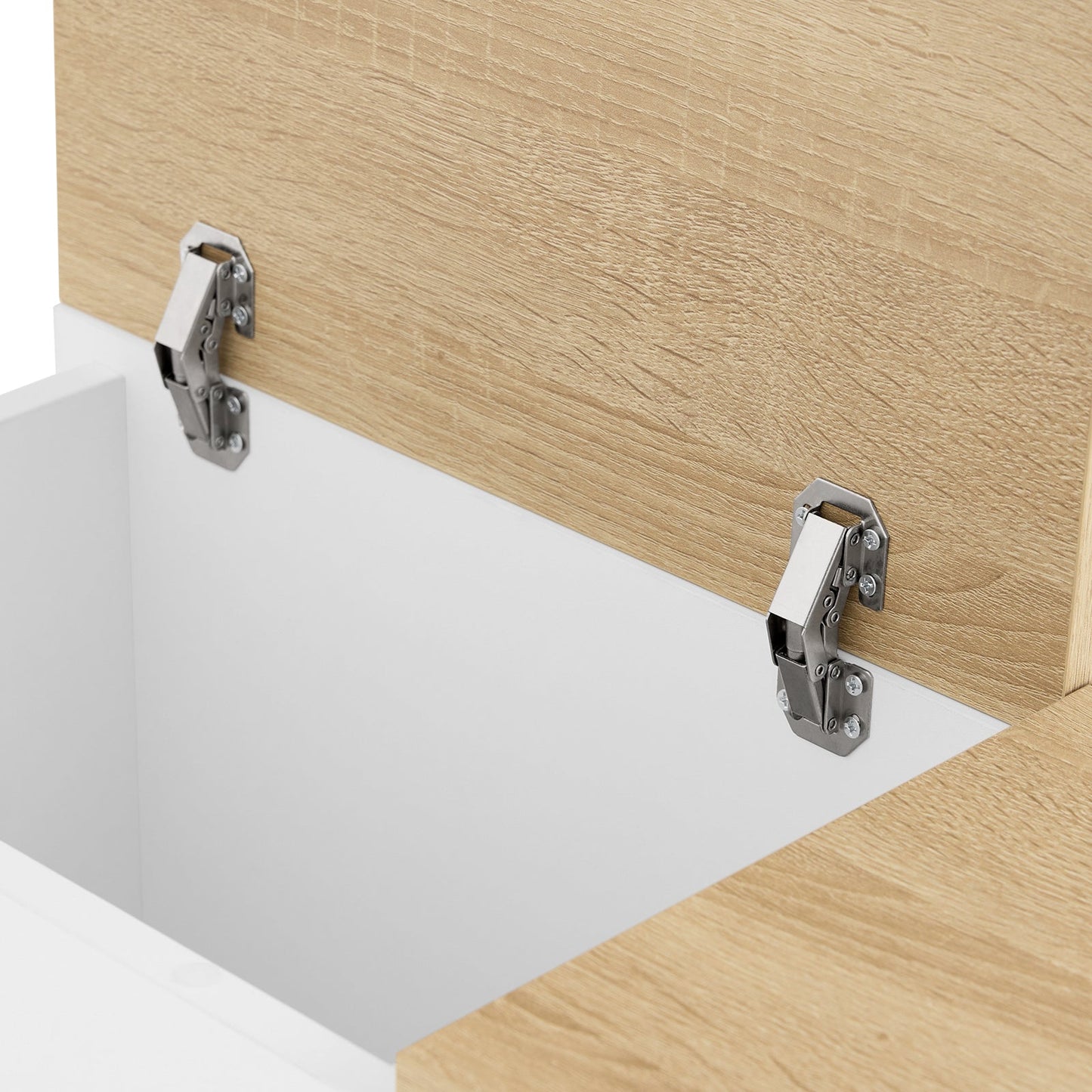 SoBuy FBT162-WN Nachtkastje 20x60x65 cm Wit met 3 vakken voor boxspringbed en kleine ruimtes