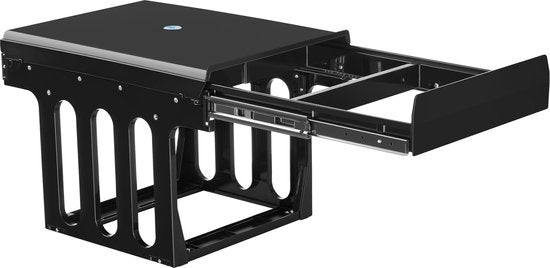 tectake® Afvalverzamelaar - Inbouw vuilnisbak - Meervoudige afvalscheiding - Efficiënte opruimoplossing voor keuken en kantoor - Driedubbele prullenbak met telescooprails - 2x 8L + 1x 15L