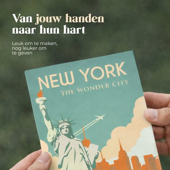 Rubye® Mini Schilderen op Nummer - New York - Inclusief Verf en Penselen - Volwassenen & kinderen - 15x20cm