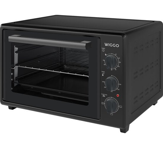 Wiggo WMO-E353(B) - Vrijstaande Mini Oven - Electrisch - 50 CM - 35 liter - 1800 W - 5 Jaar Garantie - Zwart