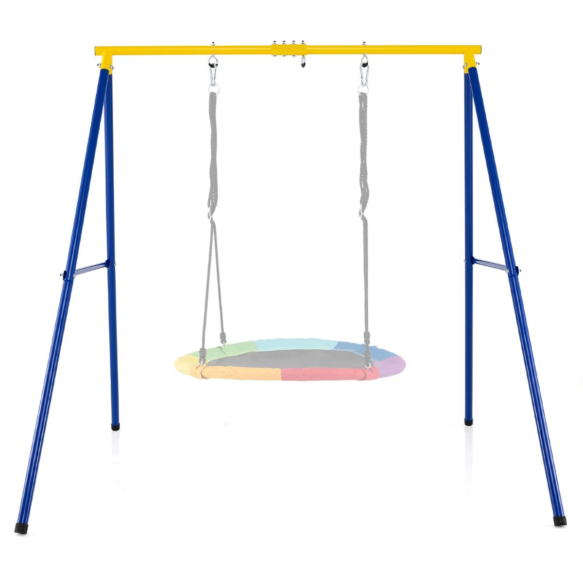 Coast Schommelstandaard - robuust metalen A-frame - extra groot draagvermogen - blauw en geel