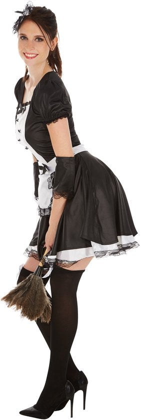 Dressforfun vrouwenkostuum sexy dienstmeisje XXL - verkleedkleding kostuum halloween verkleden feestkleding carnavalskleding carnaval feestkledij partykleding - 301064