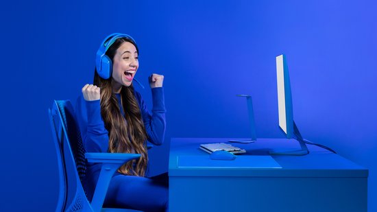 Logitech G305 Lightspeed Gaming-muis Bluetooth Optisch Blauw 6 Toetsen 12000 dpi Verlicht, Ergonomisch