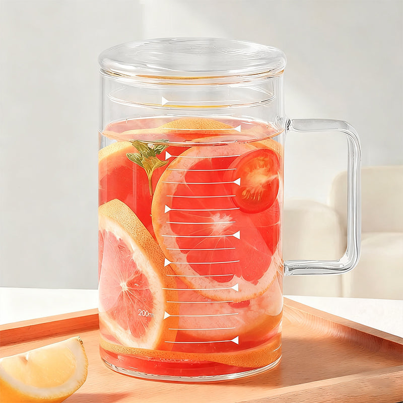 BJ Glazen Theekop met Maataanduiding 1000 ml