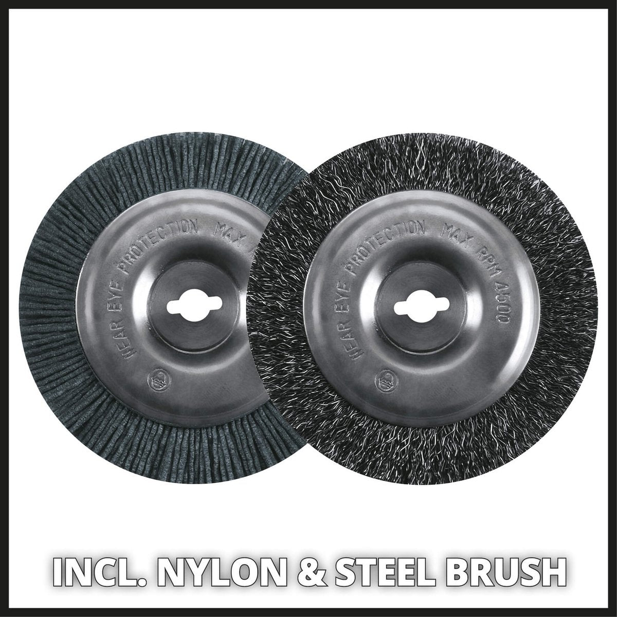 Einhell Accu Voegenreiniger GE-CC 18 Li Solo - Power X-Change - 18V/Li-ion - 1200 t/min - Borsteldiameter: 10 cm - Incl. staal- en nylonborstel - Excl. accu en lader