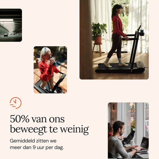 Moov Walk Loopband Inklapbaar - Walking Pad – Opvouwbare Wandelband - Treadmill 1-8 km/u – Incl. Accessoires