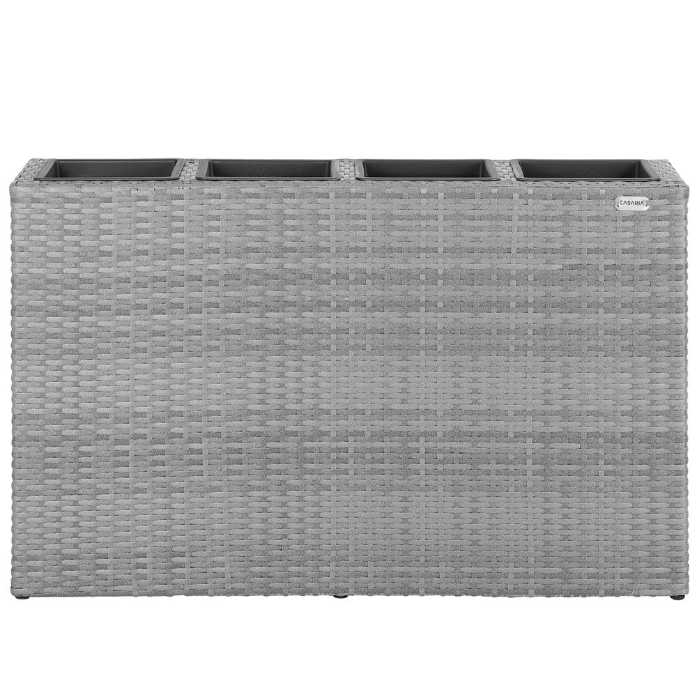 Casaria Polyratton bloempot grijs 95x27x60cm