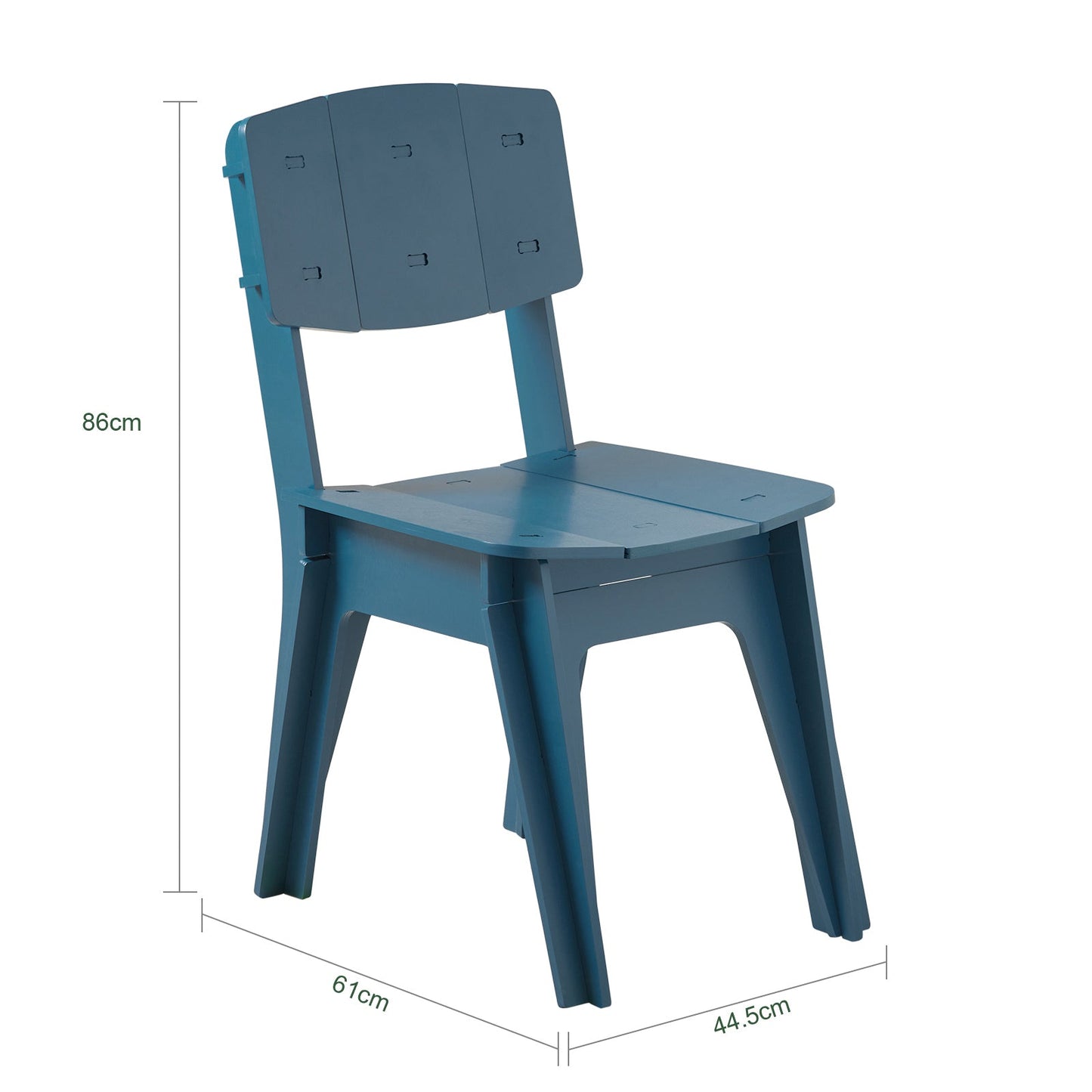 SoBuy HFST01-B Ergonomische Designstoel – Stijlvolle Houten Eetkamer- en Bureaustoel in Blauw