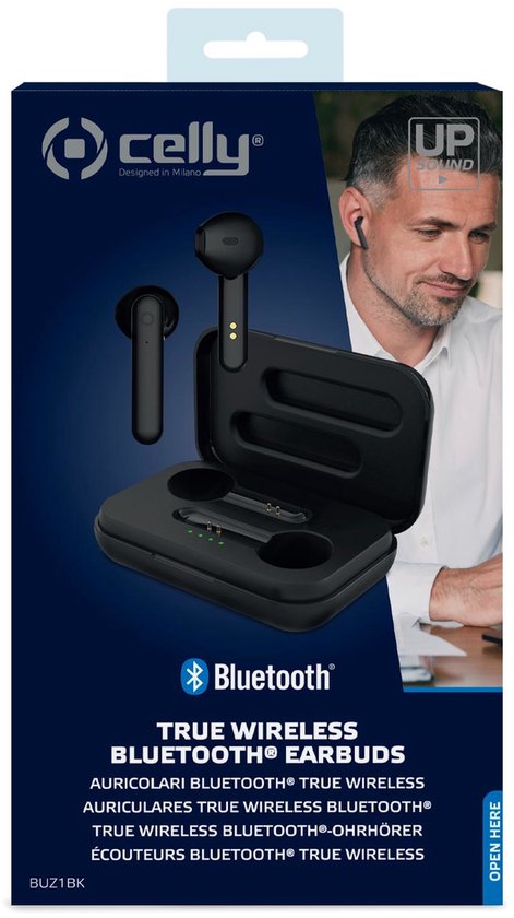 Celly Buz Draadloze Oordopjes - In-ear koptelefoon - Bluetooth - Zwart