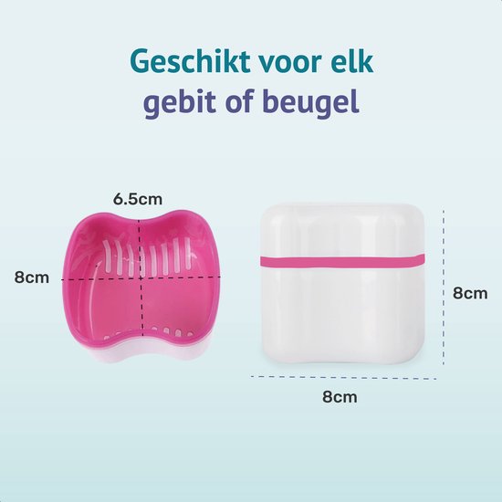 Beugelbakje Roze – Inclusief Lekbakje – Opbergdoosje voor Beugel en Retainer
