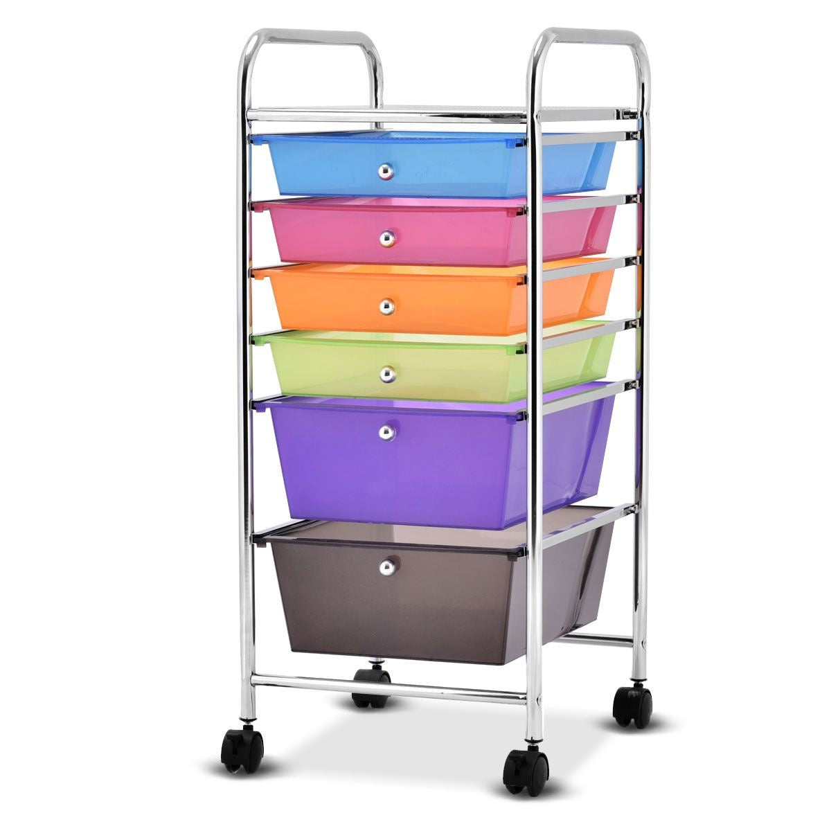 Badkamertrolley Rolcontainer met laden - Veelkleurig - 37 x 74 x 32 cm - PP-materiaal