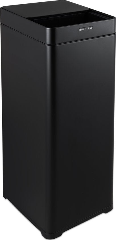 MOA Sensor Prullenbak - 50 liter - RVS & duurzaam ABS - Geruisloze deksel - Vertraagd sluiten modus - Zwart - SB50VB