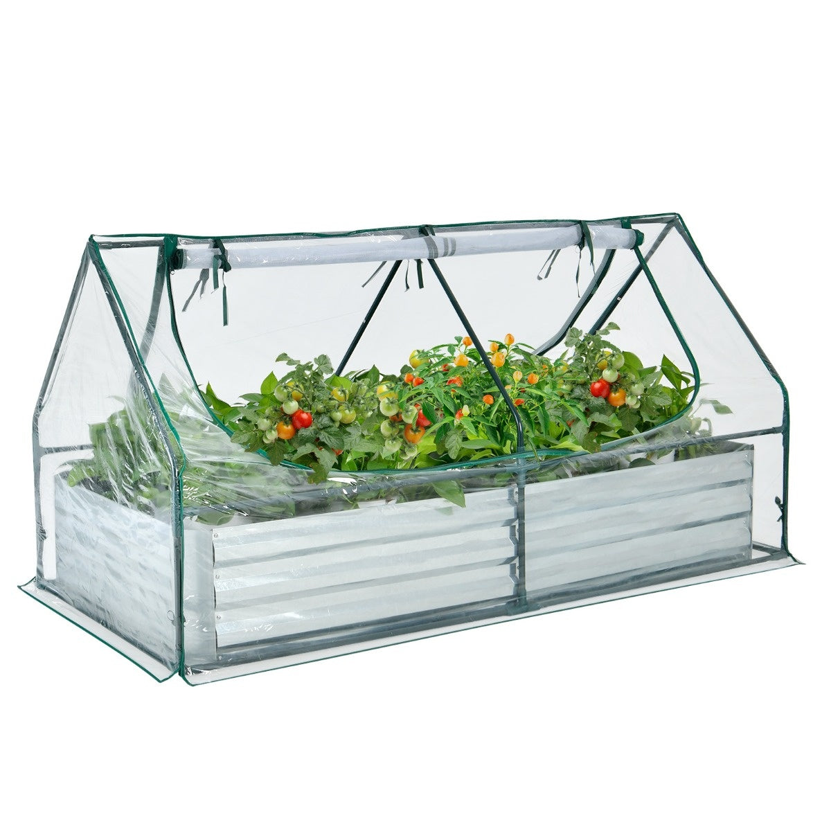 Coast 180 x 90 x 91 cm gegoten gegalvaniseerd verhoogd bed met kas