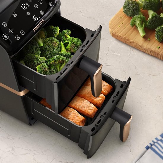 Philips 4000 series Dual-Stacked Dubbele Airfryer - NA462/70 - 10L - 6 programma's