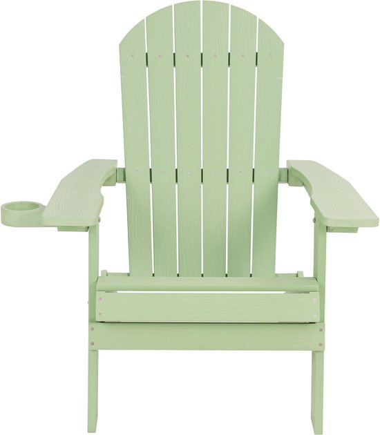 AXI Claire Adirondack Stoel Pastelgroen – Kunststof loungestoel met armleuningen – Opklapbaar - Hoge rugleuning - Tuinstoel - 84,5 x 77 x 95,5 cm - Duurzaam & weerbestendig