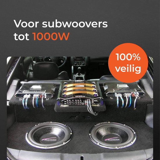 Skoov Bedradingset voor auto Subwoofer en Versterker - Kabelset - Compleet Audio Bedradingsset - Geschikt voor Autogeluidssystemen