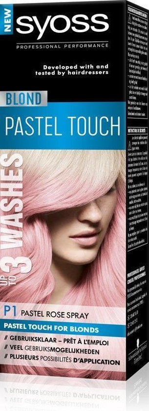 SYOSS Color Blond Pastel Touch P1 Pastel Rose Spray Haarverf - 1 stuk